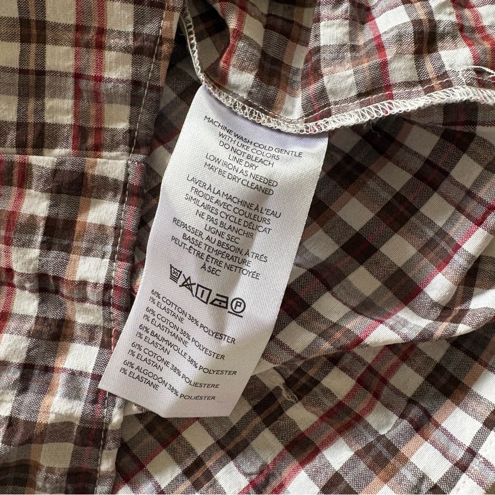 Anthropologie Maeve Button Down Shirt with Peter Pan Collar and Puff Sleeves S - Picture 5 of 5